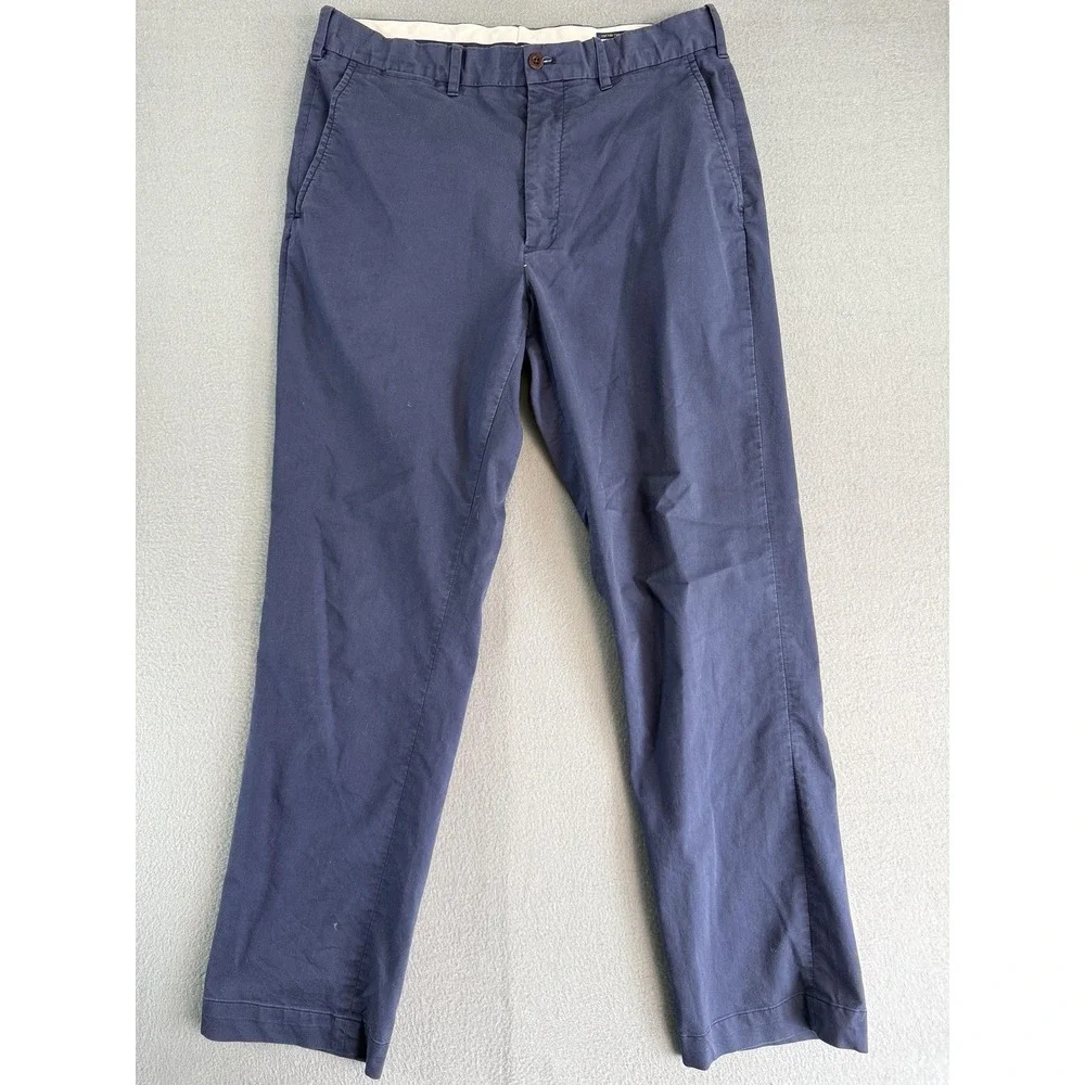 Polo Ralph Lauren Pants Mens 33x32 Blue Regular Chino Cotton Twill With Stretch
